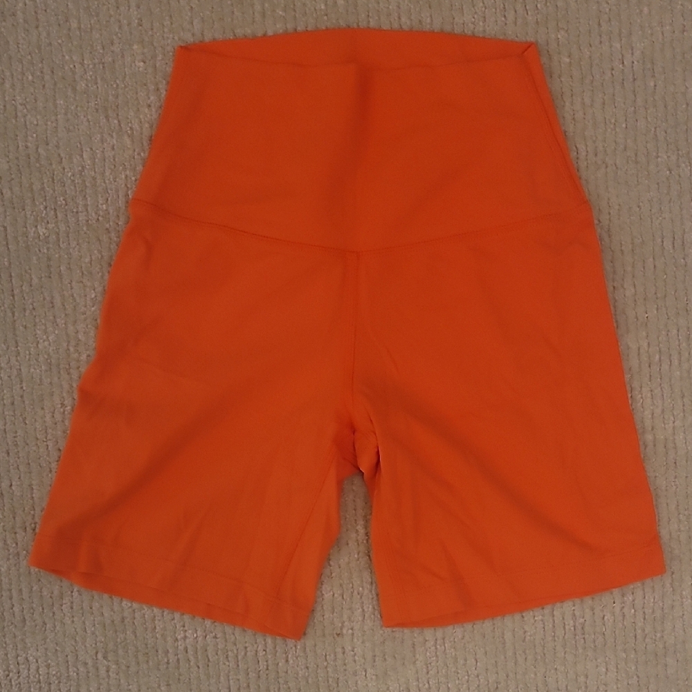 Splirs59 Women's Orange High-Waisted Shorts, Size S